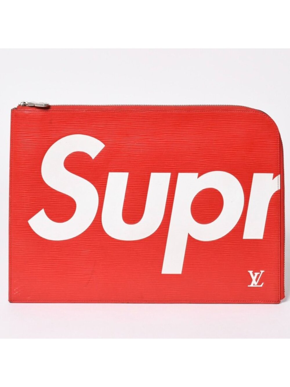 Louis Vuitton Supreme Pochette Jules GM Epi Red Silver Pouch